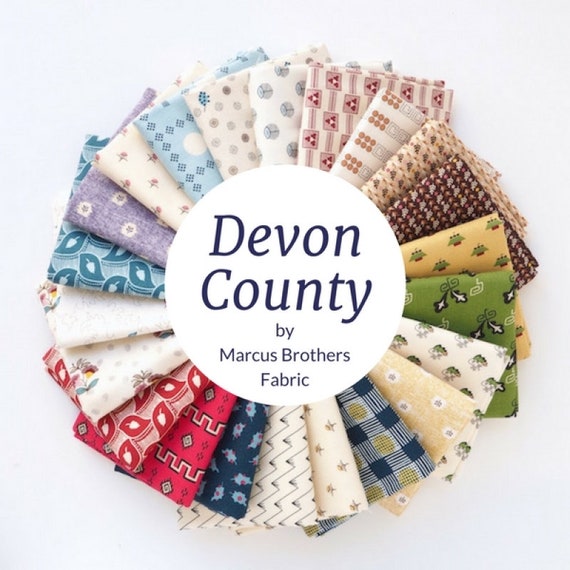 18 X 22 21 DEVON COUNTY Reproduction 100/% Cotton Quilt Fabric Fat Quarters By Karen Styles For Marcus Fabrics