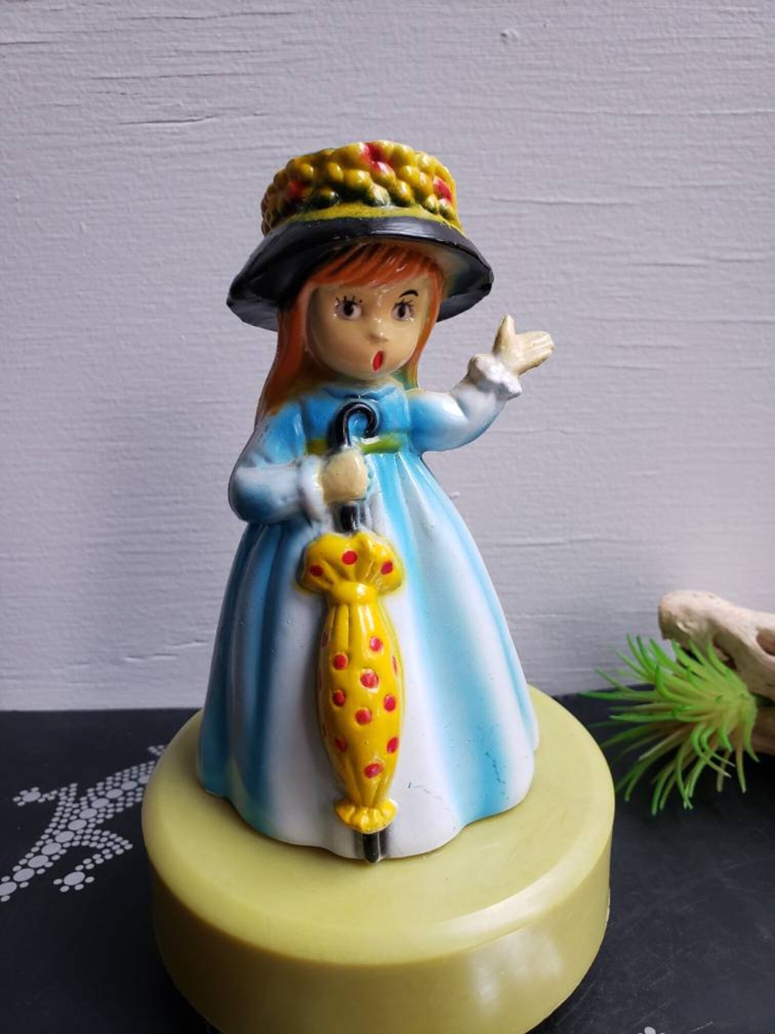 Vintage Doll Music Box Plastic Doll Music Box 1970's Etsy