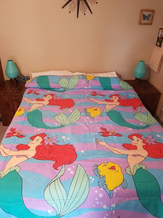 90 S Little Mermaid Comforter Disney Bedding 2 Sided Etsy