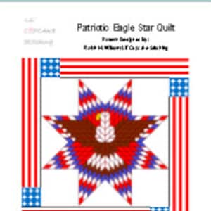 Patriotic Eagle Star Quilt Pattern--DIGITAL DOWNLOAD