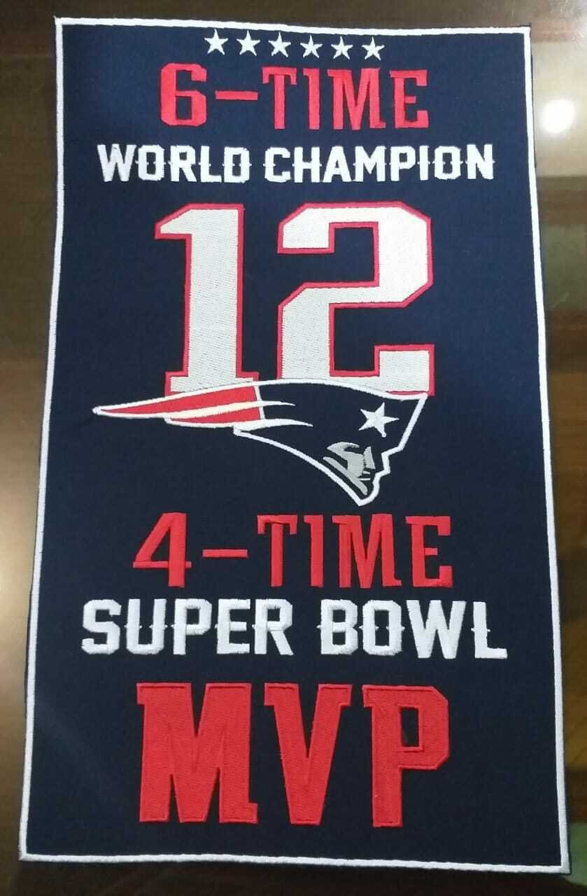 New England Patriots Super Bowl Championship Dynasty Banner – Palm Beach  Autographs LLC