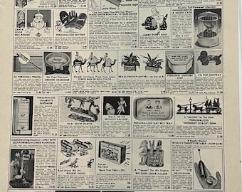 Guide des cadeaux de Noël VTG 1958 Bancrofts Publicité imprimée dans un magazine, vente par correspondance