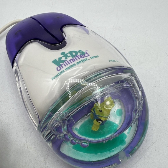 Vtg Aqua Computer Mouse Model AM-940 -P Liquid Filled Purple