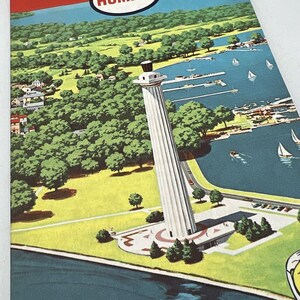 VTG Humble Touring 1962 Ohio Gas Station Road Sehenswürdigkeit Karte Friedendenkmal