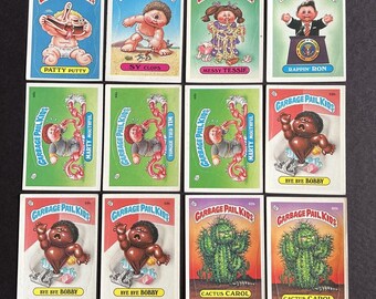 Jeu de 16 cartes, 1985 Poubelle Kids Series 2 Excellent Messy Tessie