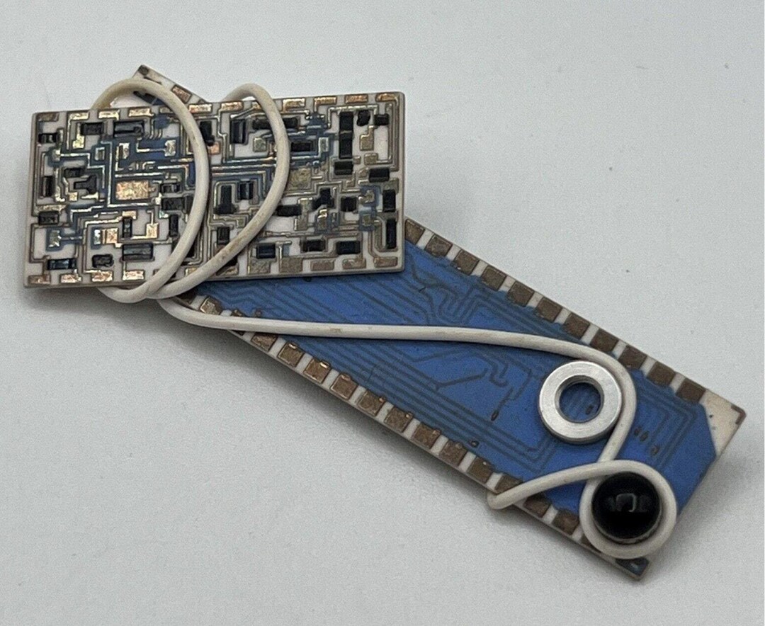 Vtg Circuit Board Computer Micro Chip Electronic Parts Art Jewelry ...
