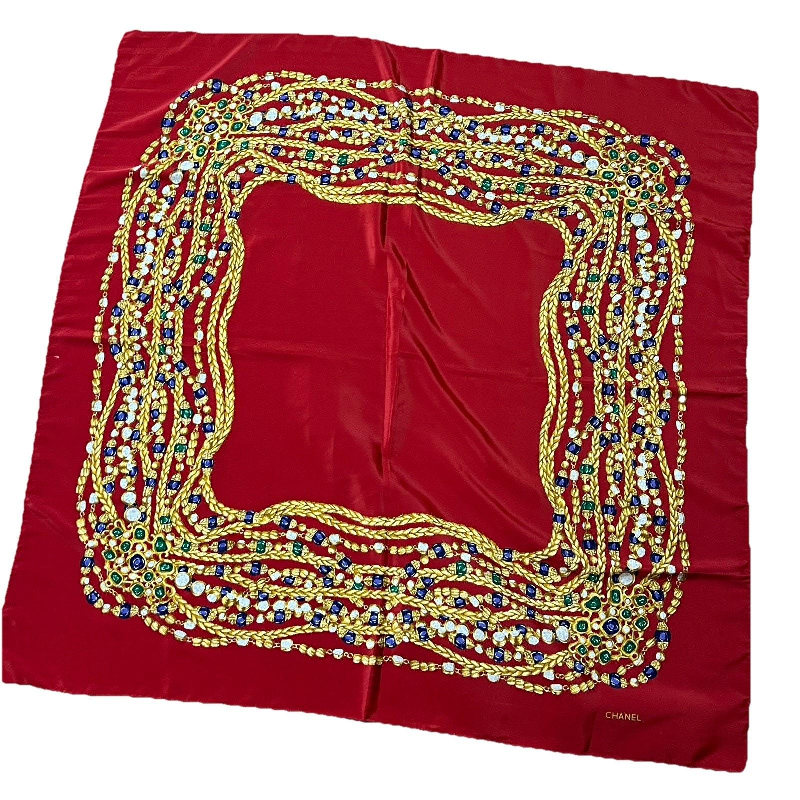 Gold chain chanel scarf - Etsy 日本