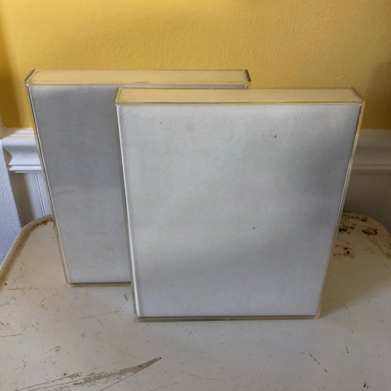 Vintage Clear Acrylic Box Frame Plastic Frames Shadow Fillable 8 X 10 Picture