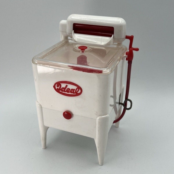 Ideal Toy Mechanical Washer Washing Machine 1950s Hand Crank Agitator Works READ