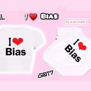 Kpop personalized i love bias tee crop baby tee