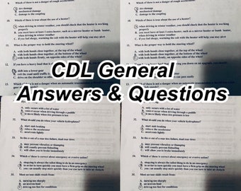 CDL General Knowledge Test Answers & Question PDF