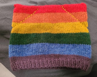 Rainbow Gay LGBTQ+ Pride Cat Ears Hat Big Stripes