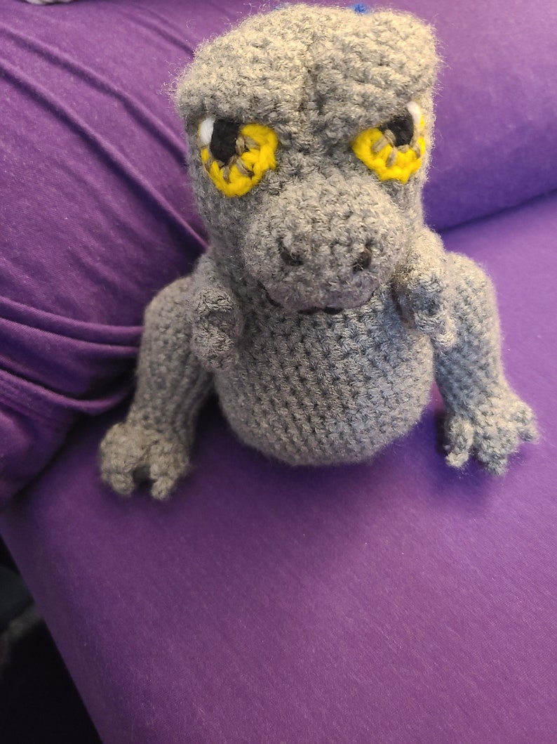 Crochet Baby Godzilla Plush Etsy