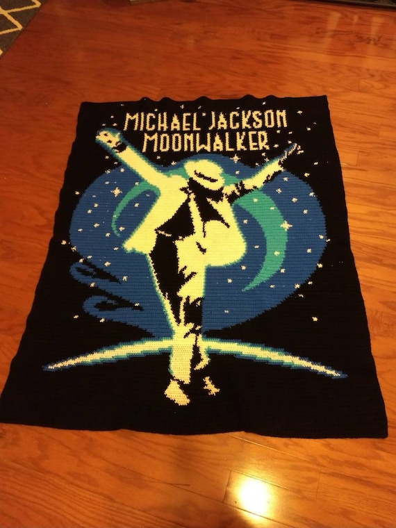Michael Jackson Moonwalker Crochet Blanket - Etsy