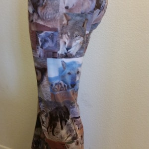 Pants-womens-spandex/nylon-flare legging-elastic waist-Wolf Face Collage image 3