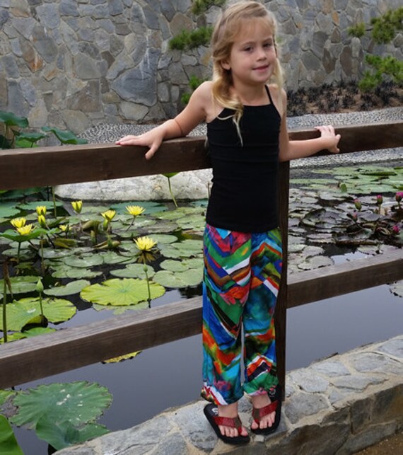 Yoga broek-meisjes-spandex/nylon-capri legging-elastische | Etsy België