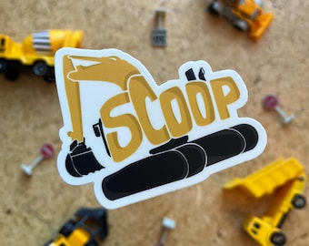 Scoop Construction Vehicle | Waterproof sticker