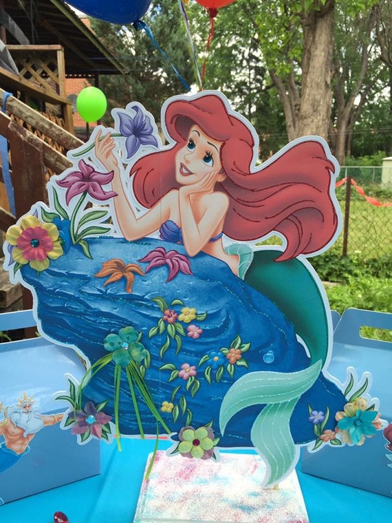 1ft Little Mermaid Centerpieceprincess Arielbirthday Etsy