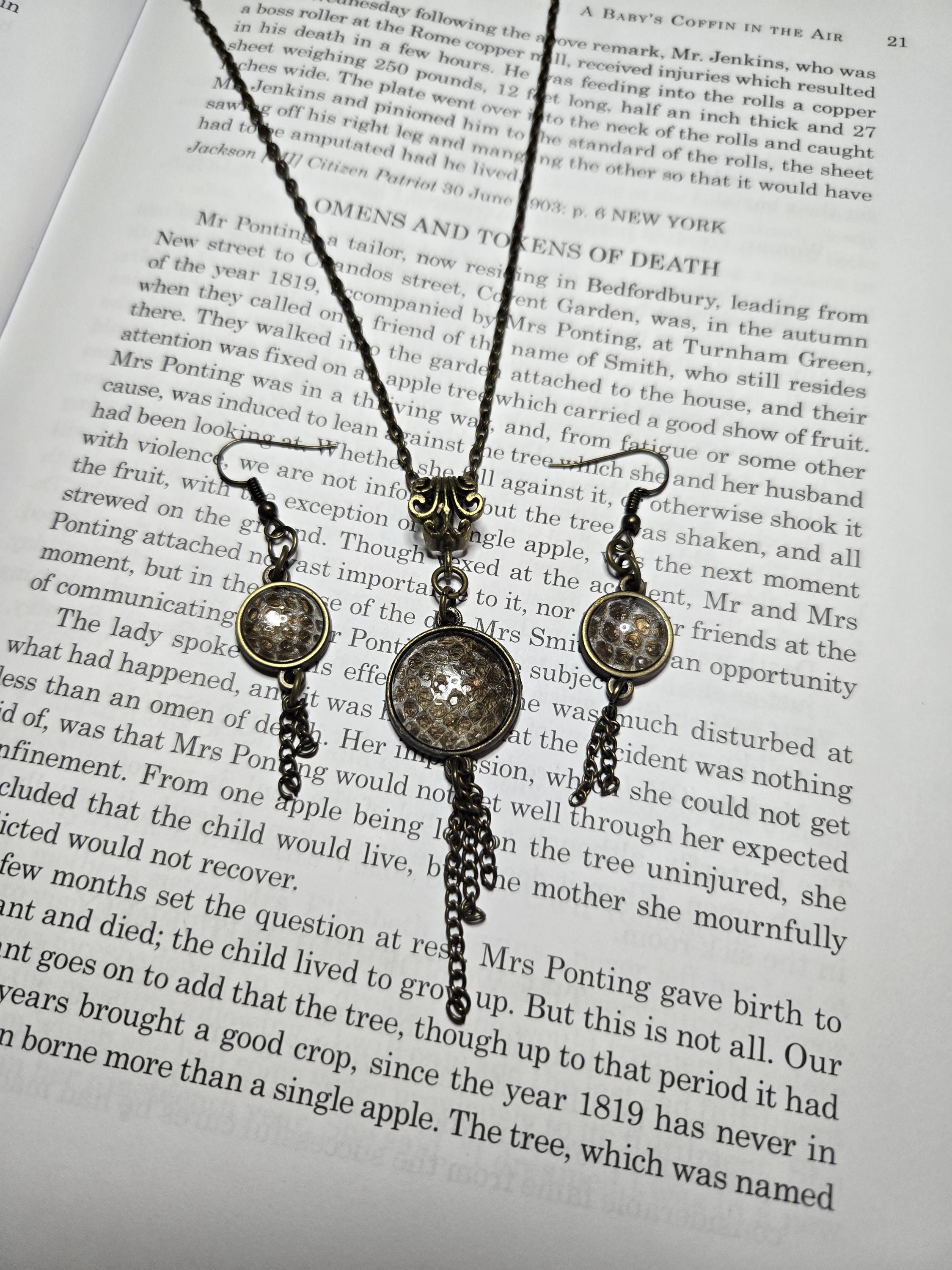 Real Ball Python Shed Jewelry Set – Snake Skin Necklace & Earrings ...