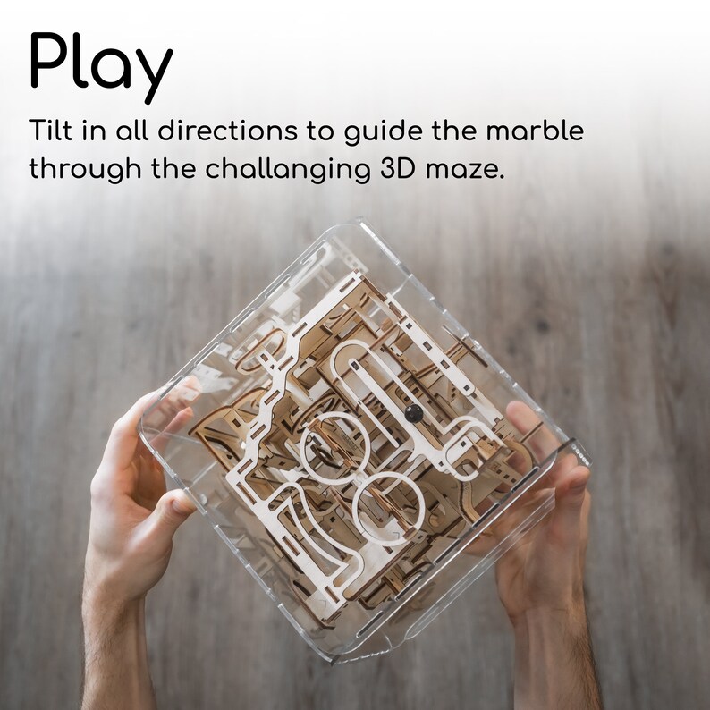 Intrism Pro 3D Wooden Puzzle & Marble Labyrinth Game, Made in U.S.A. image 4