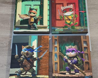 Meowtant Ninja Kittens, conjunto de impresiones.