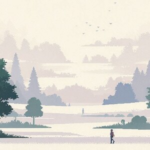 Vinterpromenad Pixel Art Frame TV