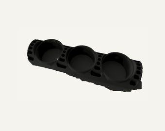 BMW E30 Triple 52mm Gauge Pod Vent Replacement Black 3D Printed Pod Only 1982-1992