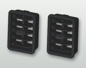 1996-1998 Geo Tracker Suzuki Sidekick Vitara Side A/C Vent Set Black PETG Replacement Pair