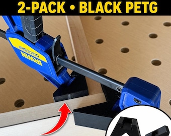 90 Degree Clamp Adapters, 2-Pack, Black PETG, Woodworking Jig for Irwin Quick-Grip