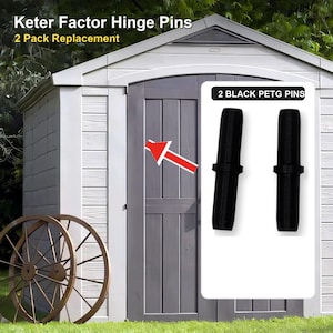 Keter Factor Shed Hinge Pins 2 Pack Replacement Black PETG Repair Parts