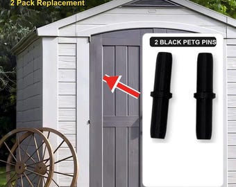 Keter Factor Shed Hinge Pins 2 Pack Replacement Black PETG Repair Parts