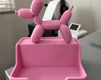 3D Printed Balloon Dog Business Card Holder: Whimsical Desk Decor