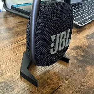Soporte para altavoz portátil Bluetooth JBL Clip 4 y Clip 5 - Soporte personalizado impreso en 3D - Accesorio duradero para montaje en escritorio - Altavoz no incluido