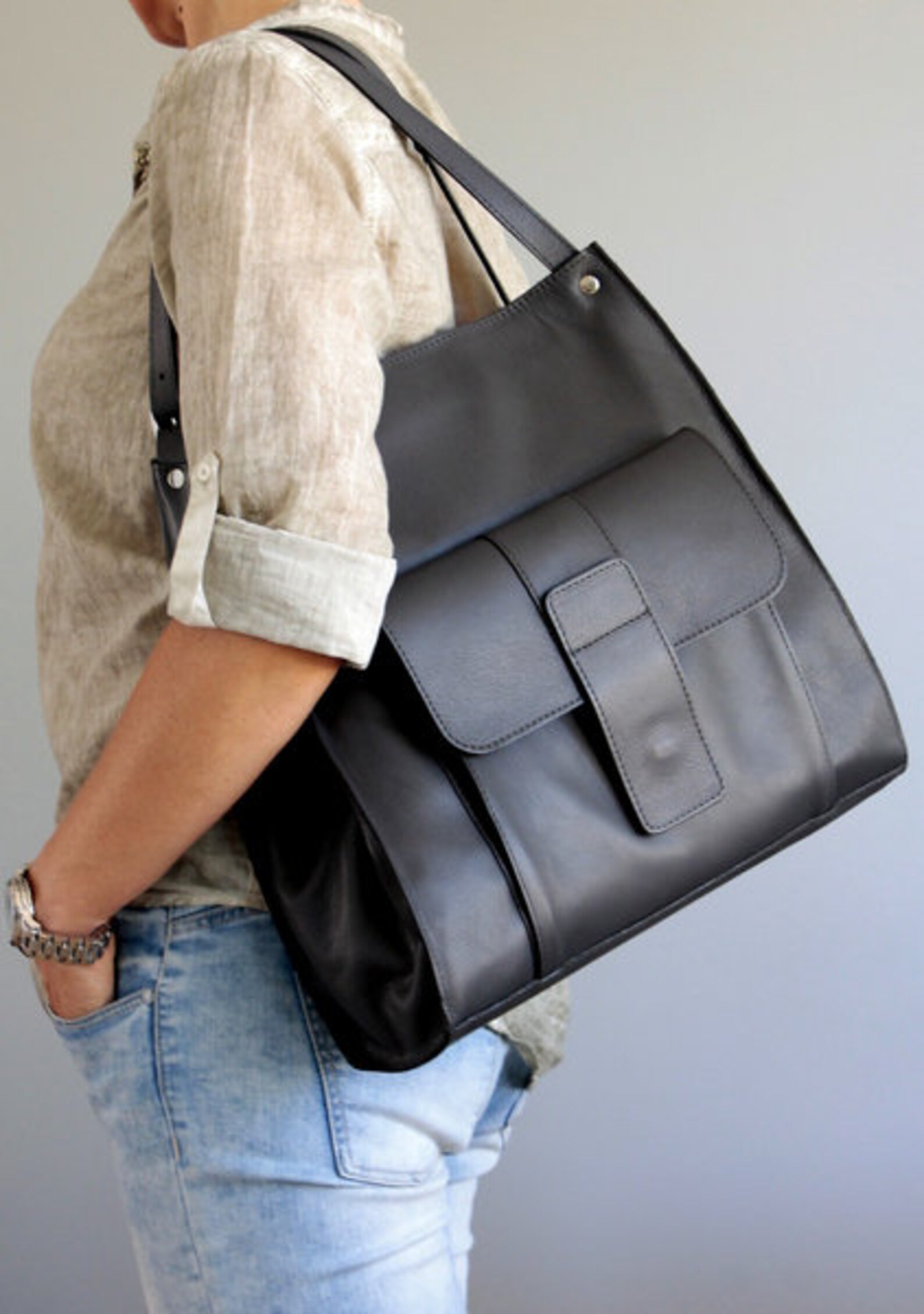 CARLA Leather Bag With Pocket Perfect Fashion Ladies Bag - Etsy UK