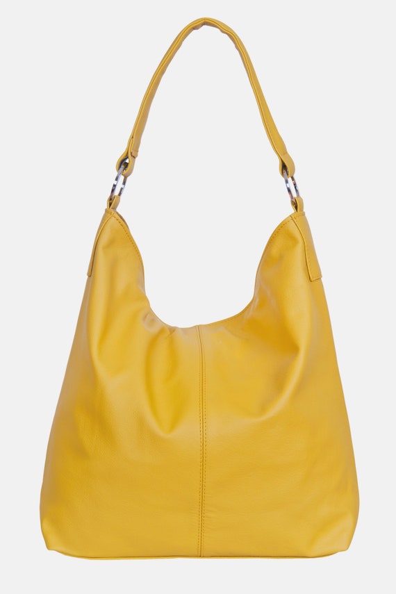 yellow hobo bag