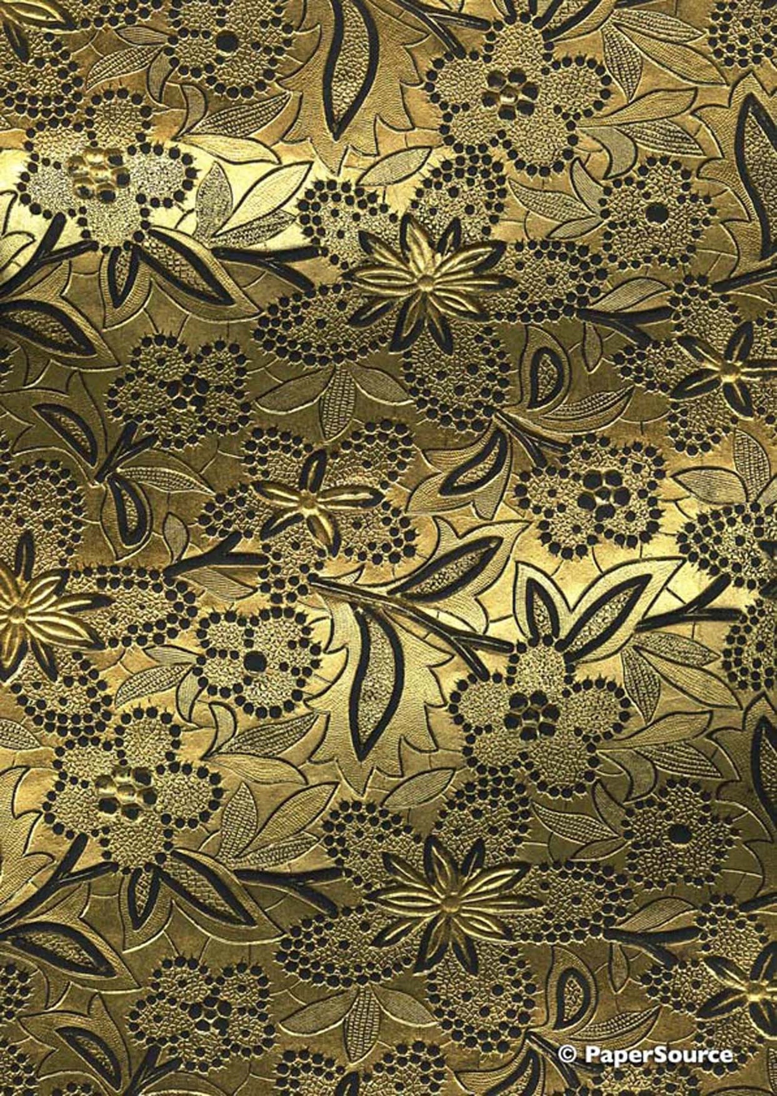 Embossed Foiled Metallic Paper Bloom Pattern Floral Flower Etsy Australia