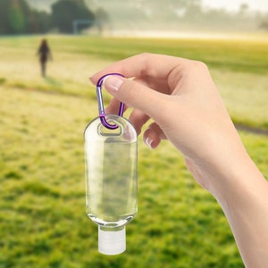 50ml Refillable Bottle with Carabiner: Party Favor Gift (Pack of 10)