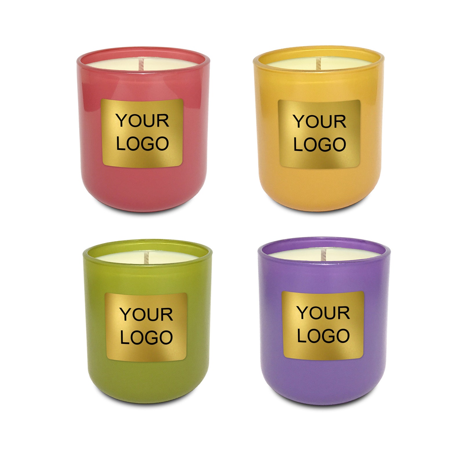 Private Label Candles 12pcs Your Luxury Brand Colored Glass Etsy