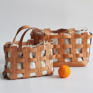 Handmade Handcrafted Vegetable Tanned Leather Caged Bag Small image 10