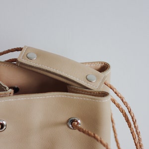 Handmade Handcrafted Genuine Leather Bucket Bag image 7