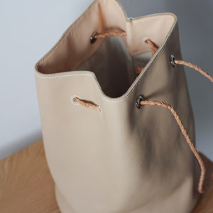 Handmade Handcrafted Genuine Leather Bucket Bag image 9