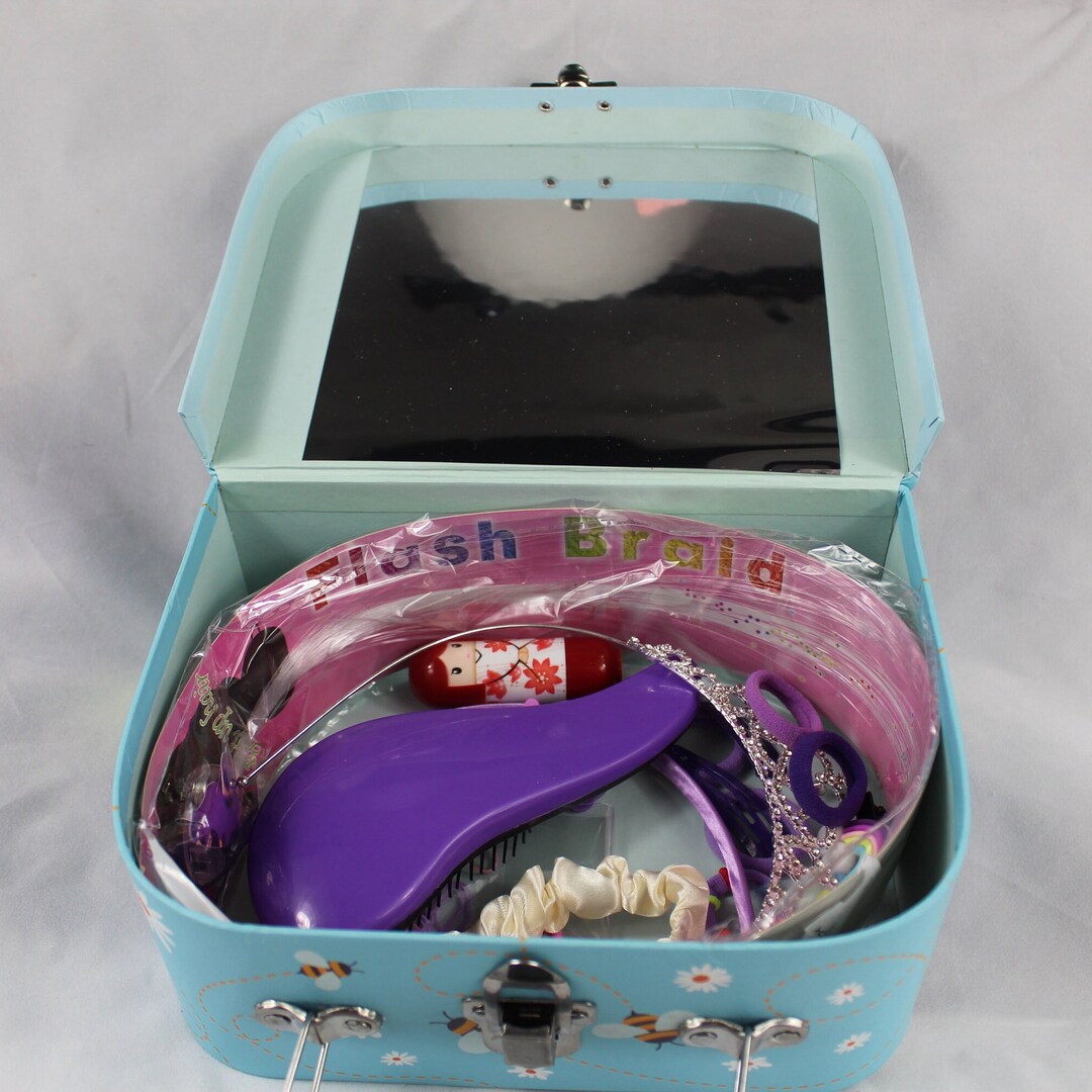 Children's Vanity Case Brush Hair Grips Light up Grip Etsy