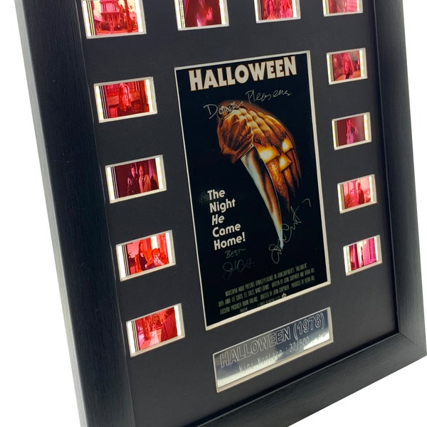 Classique d'horreur HALLOWEEN Cast, film original 35 mm, objet de collection. (Nous vous recommandons d'ajouter la lightbox lors de la commande)