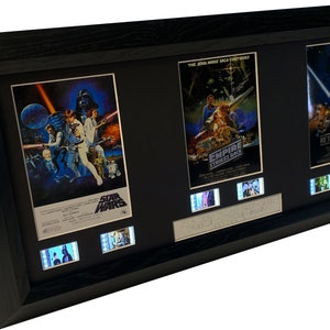 Star Wars Trilogy film cell (1977,1980,1983) original Filmcell, holographic serial numbered.