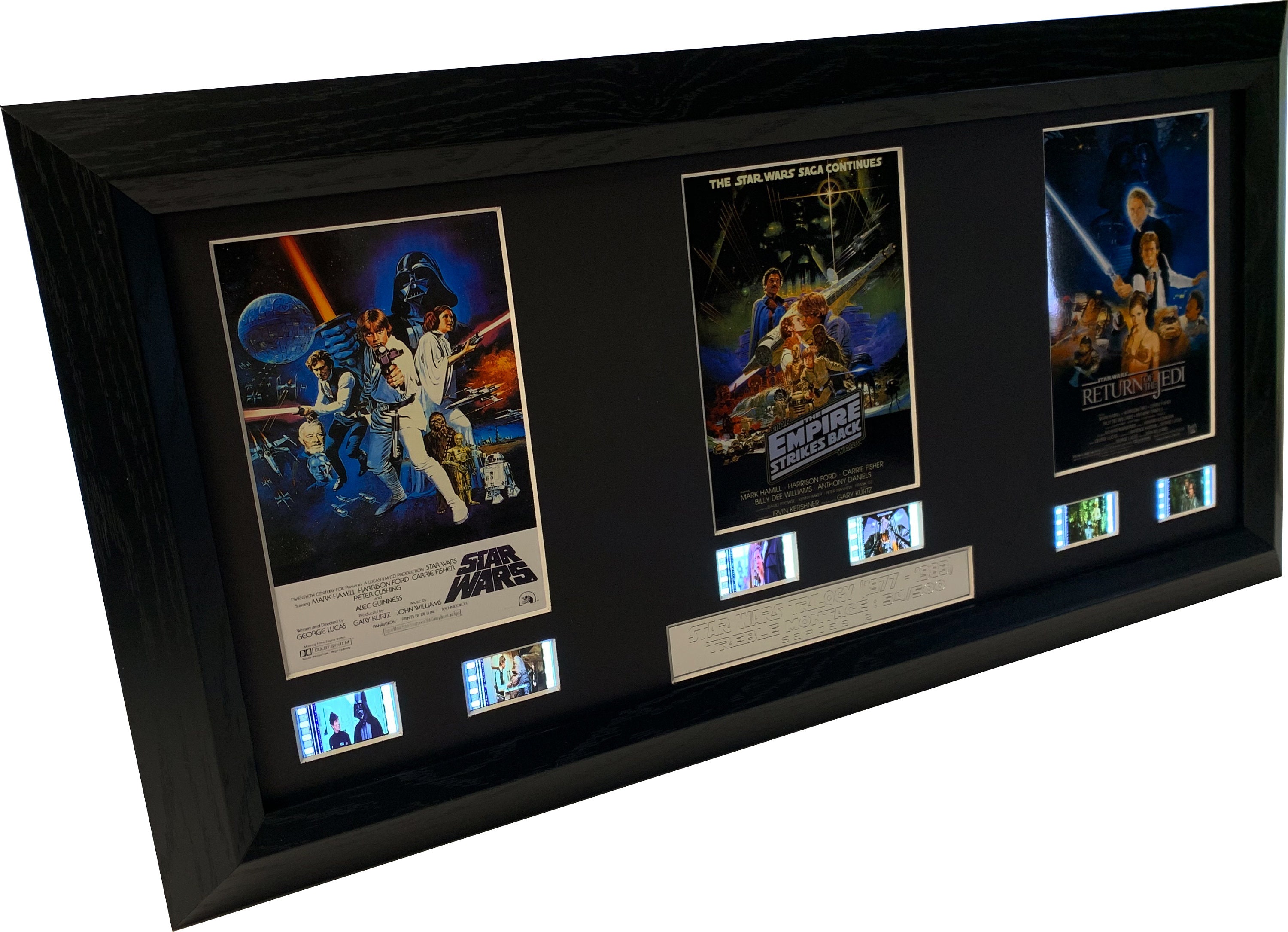 Star Wars Trilogy film cell (1977,1980,1983) original Filmcell, holographic  serial numbered.