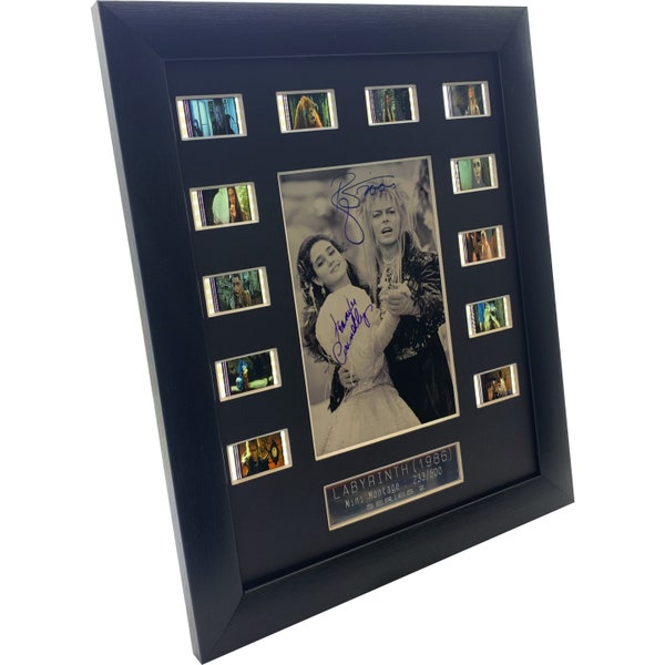 Labyrinth Signed David Bowie & jennifer connelly (1986) Film Cell movie prop collectable ( with an option to add a lightbox, RECOMMENDED)