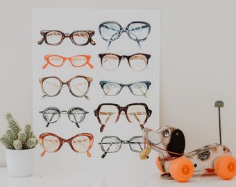 Vintage Glasses Giclee Print