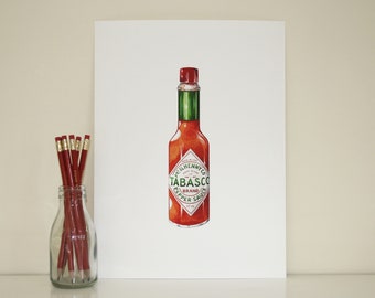 Tobasco Sauce Bottle Classic Hot Sauce High Quality Art Print