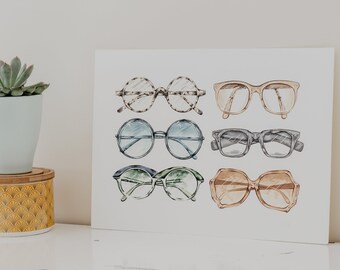 Vintage Glasses Giclee Print
