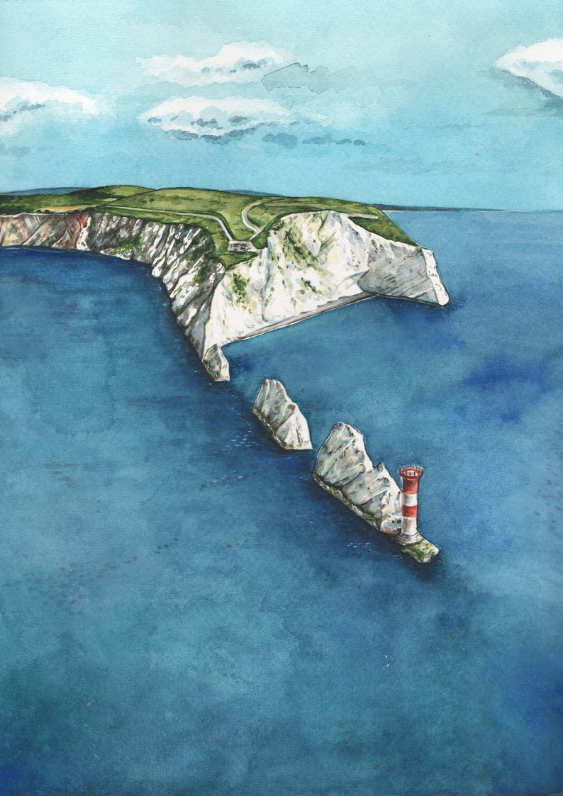 Isle of Wight High quality giclee print The Needles